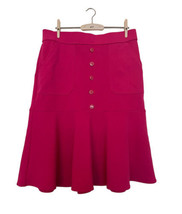 NYCC Size M Women&#39;s Skirt Elastic Waist Midi Length Large Ruffled Bottom Pink - £11.21 GBP