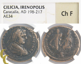 198-217 Caracalla AE34 Pièce Irenopolis Cilicia ( Ch-F NGC ) Romain Province - £1,499.23 GBP