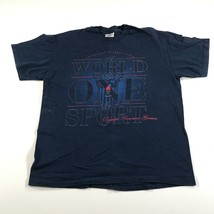 Vintage Olympiade 1996 Hemd Herren Groß Marineblau Rundhals Kurzarm - £14.90 GBP
