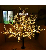 7ft Warm White 1248pcs LEDs Cherry Blossom Christmas Tree Night Light Waterproof - £428.44 GBP
