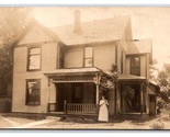 RPPC Detto Tema Mary Distoglie IN Anteriore Di Casa Lima Oh Ohio 1913 Ca... - £5.62 GBP