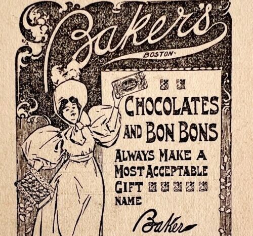 Primary image for Winthrop Baker Chocolates Bon Bons Advertisement 1900 Victorian Baking DWEE3