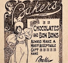 Winthrop Baker Chocolates Bon Bons Advertisement 1900 Victorian Baking D... - $19.99