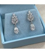 Igi 3.79Ctw Träne Tropfenschliff Kunstdiamanten Grown Diamant Braut Ohrr... - $2,375.50