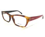 Prada Eyeglasses Frames VPR 180 TKR-1O1 Brown Tortoise Red Gold 52-18-135 - $128.69