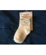 2 Pairs Carter&#39;s Neutral Baby Bunny Socks 12-24 Months *NEW* n1 - $7.99