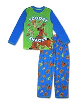 Scooby Doo! &amp; Shaggy Kids Pajamas Sleepwear Set w/ Fleece Pants Boys Size 8 - £14.37 GBP+