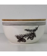Holiday Ceramic Salad/Serving Bowl, 9.75-Inches, Pine Cone With Lid New - $22.72