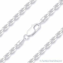 Twist-Rope 2.5mm Diamond-Cut Italian Chain Bracelet in 925 Italy Sterling Silver - £22.51 GBP+