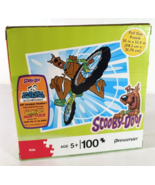 Jigsaw Puzzle SCOOBY DOO - ON A BMX 100 Pieces 15&quot; x 12.5&quot; Pressman DAMA... - $6.64