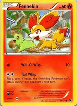 2016 Fates Collide Fennekin #10/124 Non-Holo Pokemon Gaming Card Common - £1.41 GBP