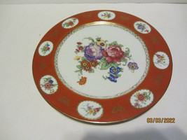 VINTAGE BEYER AND BOCK GERMANY FLOWERS BUTTERFLY DESIGN DINNER CAKE PLATE - £7.85 GBP