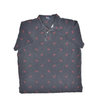Polo Ralph Lauren Crab Polo Shirt Mens XL Grey Short Sleeve All Over Pri... - £17.55 GBP