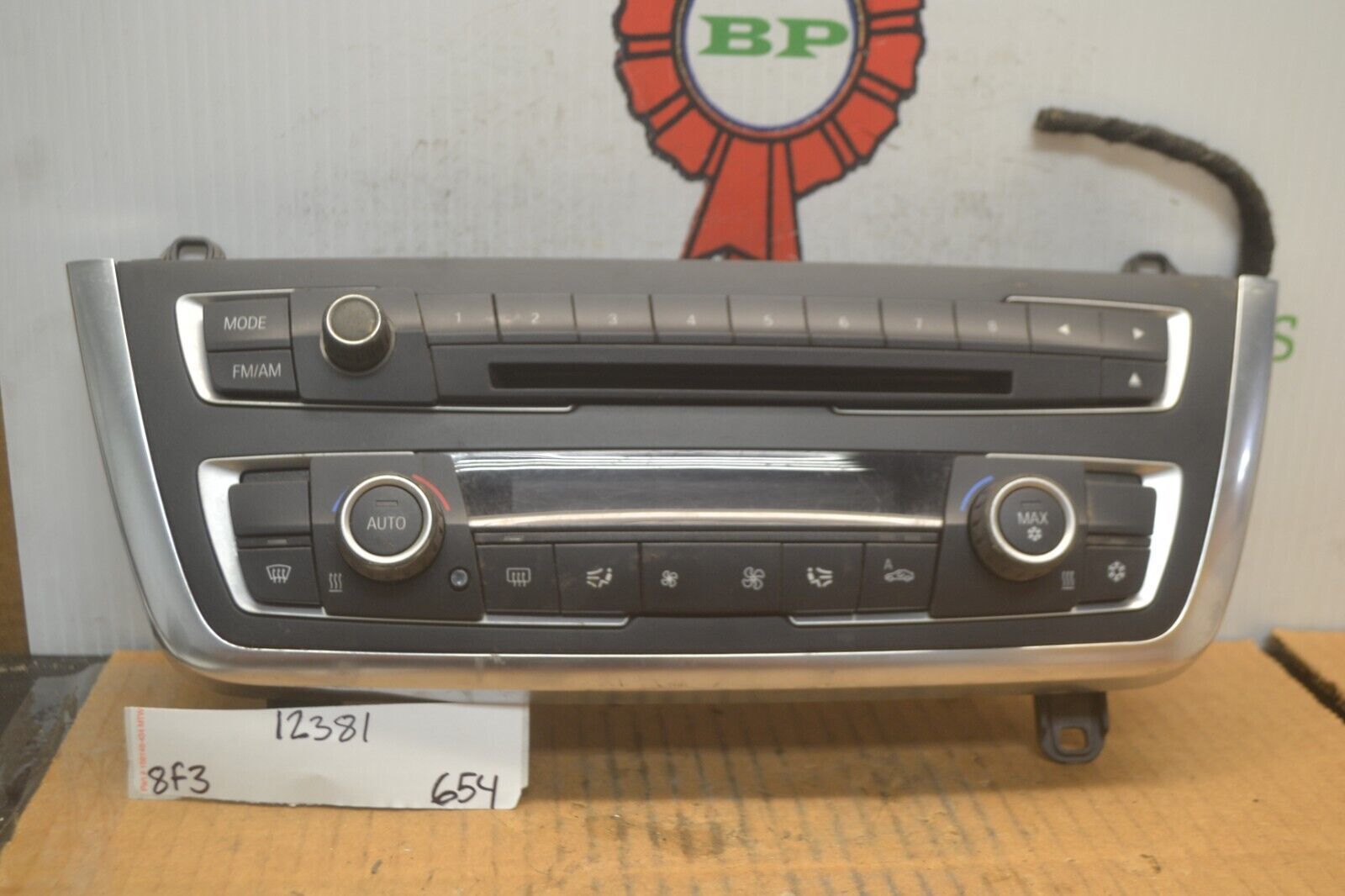12 BMW 328i Panel Climate Control Panel Radio 6411922678403 Frame 654-8F3 - $24.99