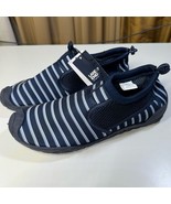 NWT Land’s End Slip On Water Shoe Deep Sea Navy Founder’s Stripes Women’... - $24.16 CAD
