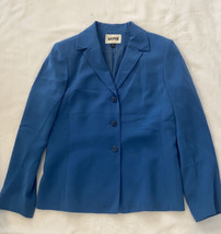 Kasper Women&#39;s Blue Blazer Jacket Three Button Front Size 8 - $11.29