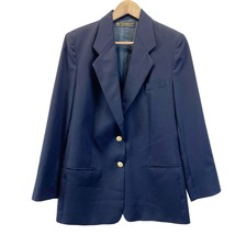 Vtg Brooks Brothers Womens Size 8 Blazer Classic Navy Blue Gold Wool Career  - £46.25 GBP