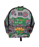 Space Junk Backpack Video Gaming Controllers Green &amp; Gray Boys/Girls - $12.86