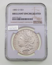 1883-O $1 Silver Morgan Dollar Slabbed by NGC as Brilliant Uncirculated - £58.25 GBP