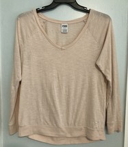 Pink Victoria’s Secret Size Small ( Peach ) Long Sleeved Shirt .  - $9.89