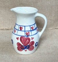 Vintage Shannon &amp; Daughters Rustic Country Hearts Creamer Mini Pitcher A... - $13.86