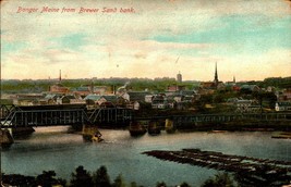 Vintage Postcard - Undivided Back Bangor ME From Brewer Sand Bank Maine  bk48 - £3.88 GBP