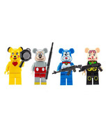 Minifigures Blocks Bearbricks Of 4 Cartoons - $419.25 MXN