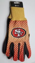 San Francisco 49ers Striped with Black Palm Sport Utility Gloves - NFL - £9.24 GBP