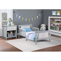 Reversible Panel Toddler Bed Gray/Rockport Gray - £155.89 GBP