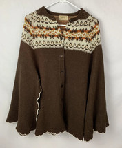 Vintage Towncraft JC Penney Sweater Acrylic Knit Western XL USA 70s 80s - £39.30 GBP