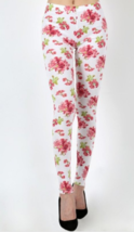 Zenana Outfitters S  Stretch Cotton Blend Full Length Leggings White Multi  - £6.62 GBP