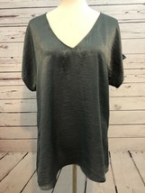 Show Me Your Mumu Shirt size Small Tunic Green Blouse Top Womans Short S... - $15.21