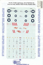 1/72 SuperScale Decals P-38H P-38J Lightning 431st 475th FG 72-779 - $14.85