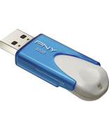 NEW PNY Attache 4 32GB USB 2.0 Flash Drive Blue/White P-FD32GATT4BW-GE t... - £11.20 GBP