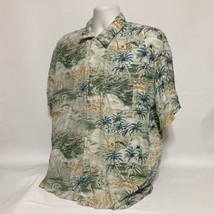 American Eagle Seriously Soft Hawaiian Shirt Medium Beach Palms 24&quot; Pit ... - £14.27 GBP