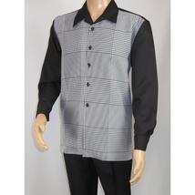 Men's MONTIQUE 2 PC Set Walking Leisure Suit 2390 Black White Hounds tooth image 4