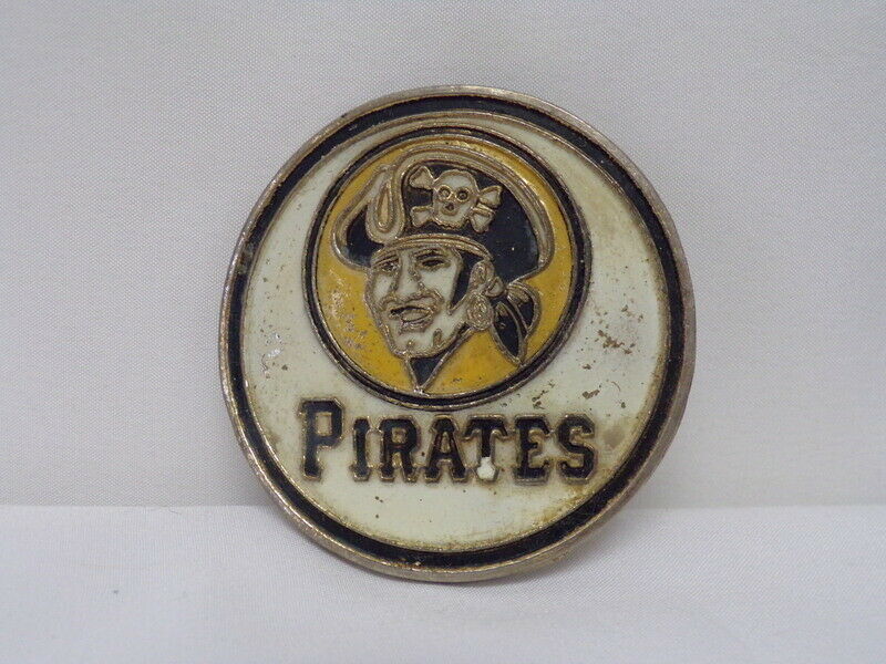 ORIGINAL Vintage 1970s Pittsburgh Pirates Pewter Belt Buckle - £38.91 GBP