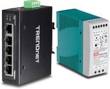 TRENDnet 8-Port Hardened Industrial Gigabit DIN-Rail Switch, 16 Gbps Swi... - $203.19