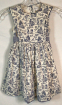 Maggie &amp; Zoe Layered Tiered Summer Dress Child Print Blue White Kids Pla... - £16.87 GBP