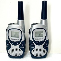 2 Handheld Walkie Talkie BellSouth 2-Way Radios 22 Channel Model 2104BK Tested - £11.17 GBP