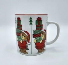 Vtg Dayton Hudson Santa Bear / Bearing Gifts 10 oz Porcelain Coffee Mug ... - $9.89