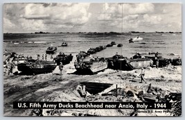 US Fifth Army Ducks Beachhead Anzio Italy 1944 UNP Unused Chrome Postcard C16 - £3.23 GBP
