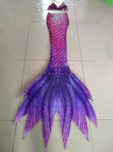 Fairy Mermaid Tail Swimmable Mermaid Tail With Monofin Purple Tail Swimm... - £79.92 GBP