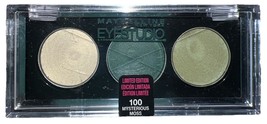1- Maybelline EYESTUDIO #100 MYSTERIOUS MOSS -New/Sealed/Discontinued SE... - $11.87