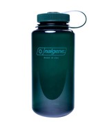 Nalgene Sustain 32oz Wide Mouth Bottle (Jade) Recycled Reusable Green - £12.38 GBP