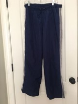 Gloria Vanderbilt Women&#39;s Blue &amp; Gray Windbreaker Track Pants Size L - $33.95