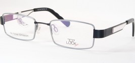 Top Look Kids 5132 3 Black /SILVER Rare Eyeglasses Glasses 45-17-125mm Germany - £30.52 GBP