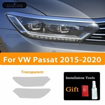 For  Pat 2015-2020 B8 Car Headlight Protective Film Headlamp Transparent Black T - £109.98 GBP