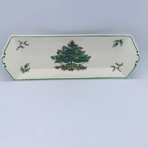 SPODE Christmas Tree Rectangular Tray 9&quot; x 3&quot; Trinket Candy Dish England w/Box - £9.07 GBP