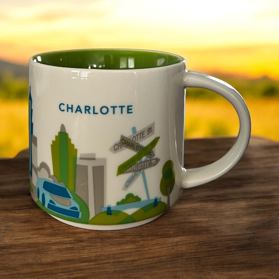 Starbucks 2015 CHARLOTTE&quot;You Are Here&quot; YAH Series 14oz Coffee Mug Cup EUC - $19.99